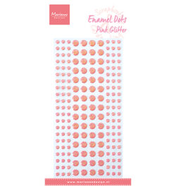 PL4531 - Enamel dots pink glitter