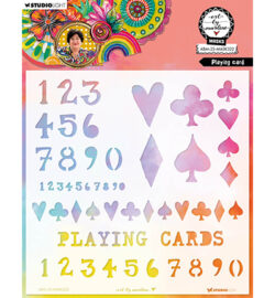 "PRE ORDER" (16-01-2025) ABM-25-MASK322 - Playing Card Art By Marlene nr.322