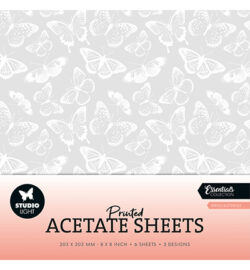 "PRE ORDER" (23-01-2025) SL-ES-ACS10 - Acetate sheets Spring Butterflies Essentials nr.10